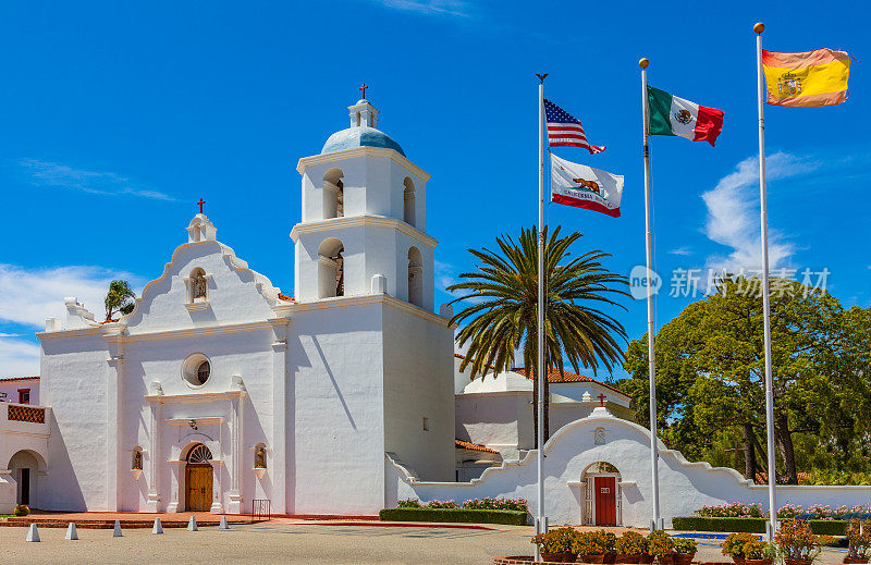 Mission San Luis Rey Oceanside加州。